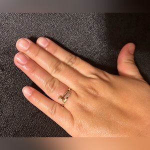 14k yellow gold nail ring